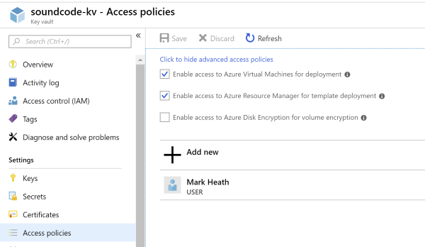 Configure Key Vault access policies