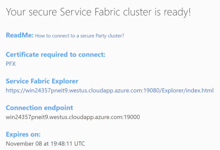 Service Fabric Party Cluster
