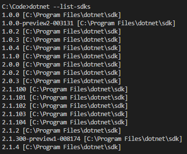 net core versions and features net core versions and features